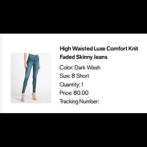 Express high waisted skinny jeans Sz. 8 short